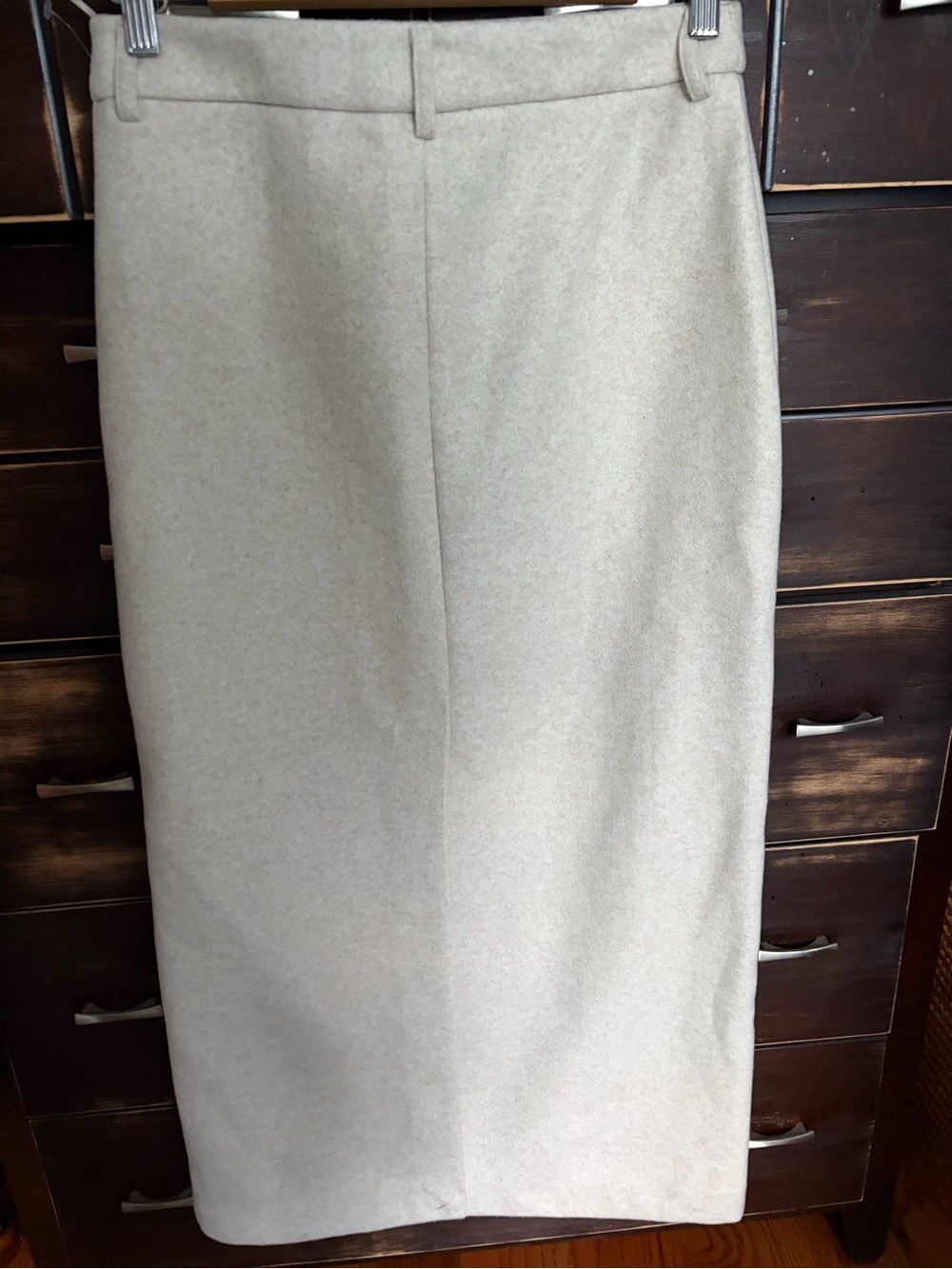 Classic Cream Pencil Skirt - Women's Tailored Maxi / Size Small - Picture 2 of 8